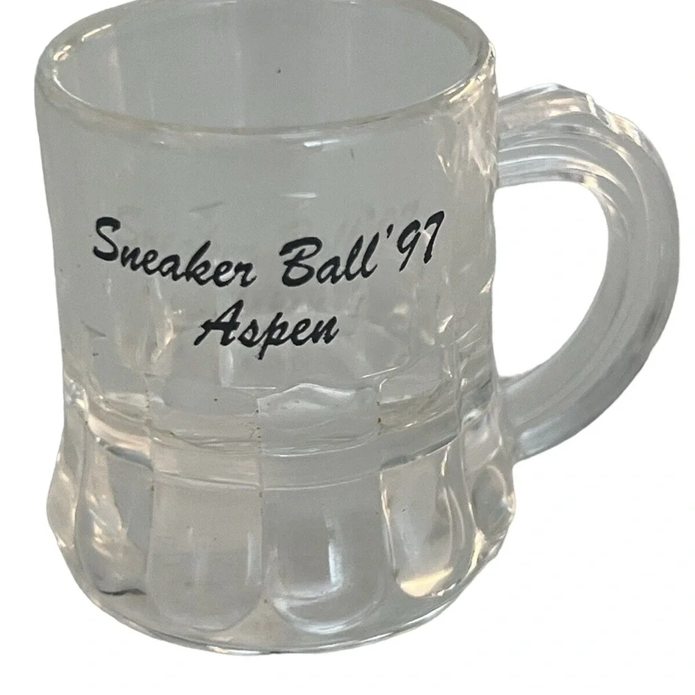 ASPEN SneakerBall ‘97 Aspen vintage beer mug style shot glass collectable skiing